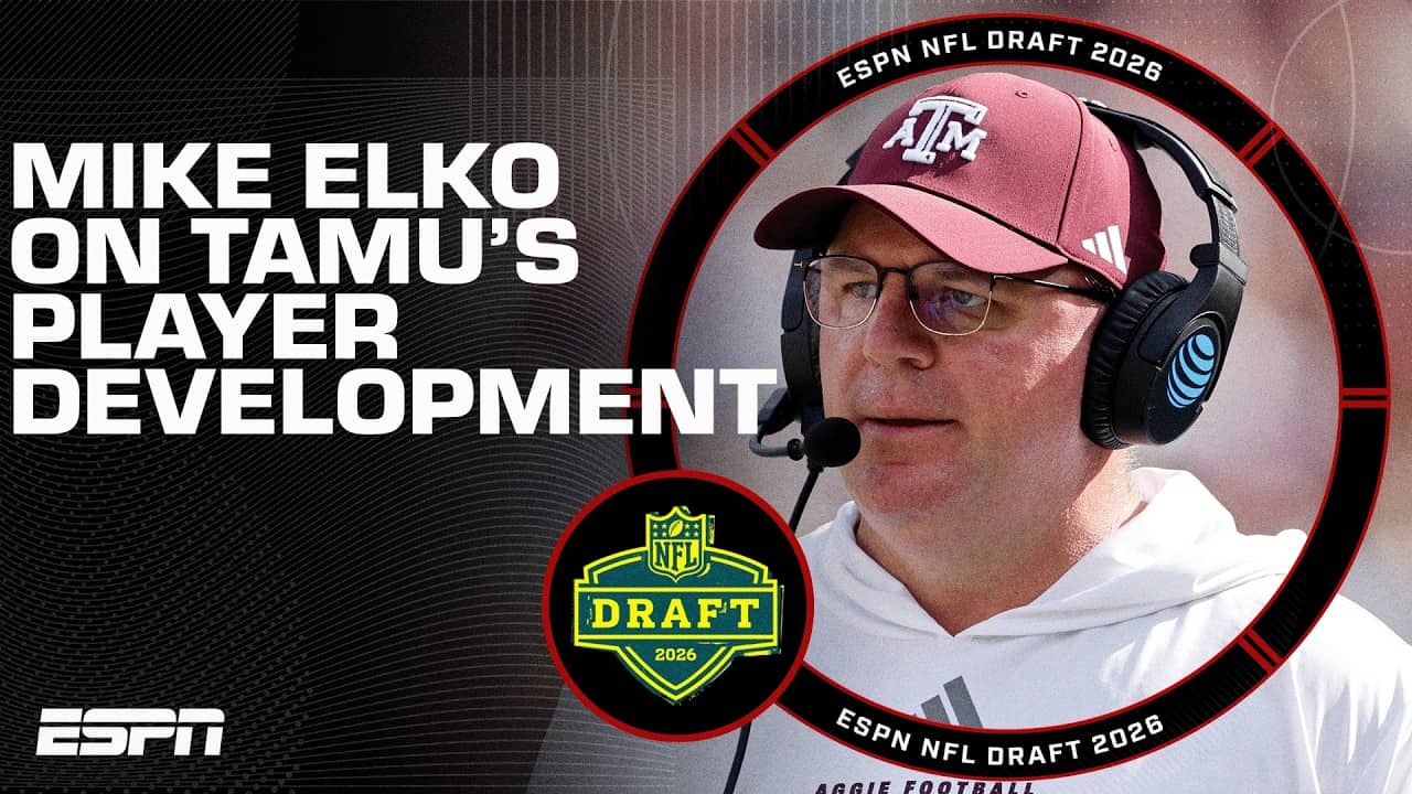 Mike Elko breaks down how Texas A&M prepares players for the NFL draft