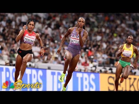 Team USA's Anavia Battle smokes 200m heats for fastest qualifying time at worlds | NBC Sports