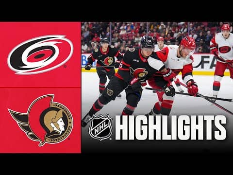 Hurricanes vs. Senators | NHL Highlights | January 24, 2026