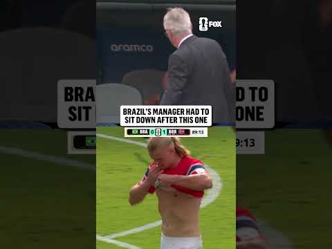 Carlo Ancelotti took a seat after Norway went up two against Brazil