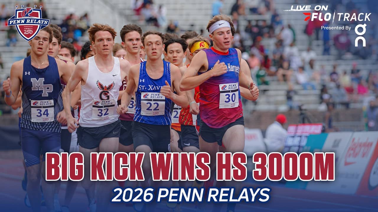 Big Kick Wins the HS Boys 3000m | 2026 Penn Relays