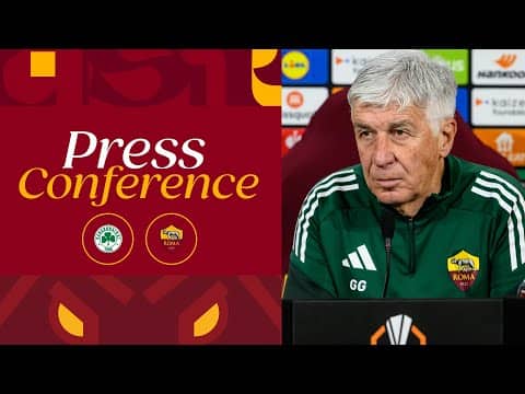 🟨 LIVE 🟥 LA CONFERENZA STAMPA DI GASPERINI E TSIMIKAS ALLA VIGILIA DI PANATHINAIKOS-ROMA