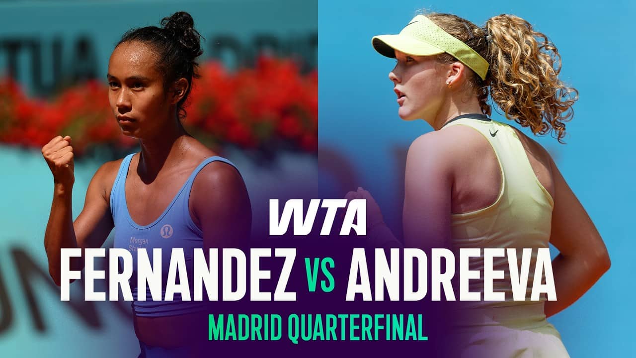Leylah Fernandez vs. Mirra Andreeva | 2026 Madrid Quarterfinals | WTA Match Highlights