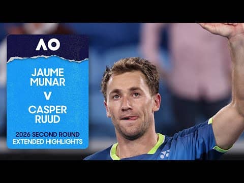 Jaume Munar v Casper Ruud Extended Highlights | Australian Open 2026 Second Round