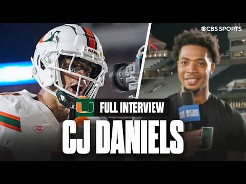Miami WR CJ Daniels hypes his QB Carson Beck for Heisman, talks win over Florida State