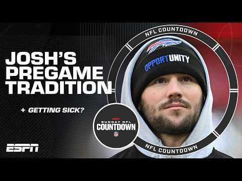 Why Josh Allen intentionally THROWS UP before every game | NFL Countdown