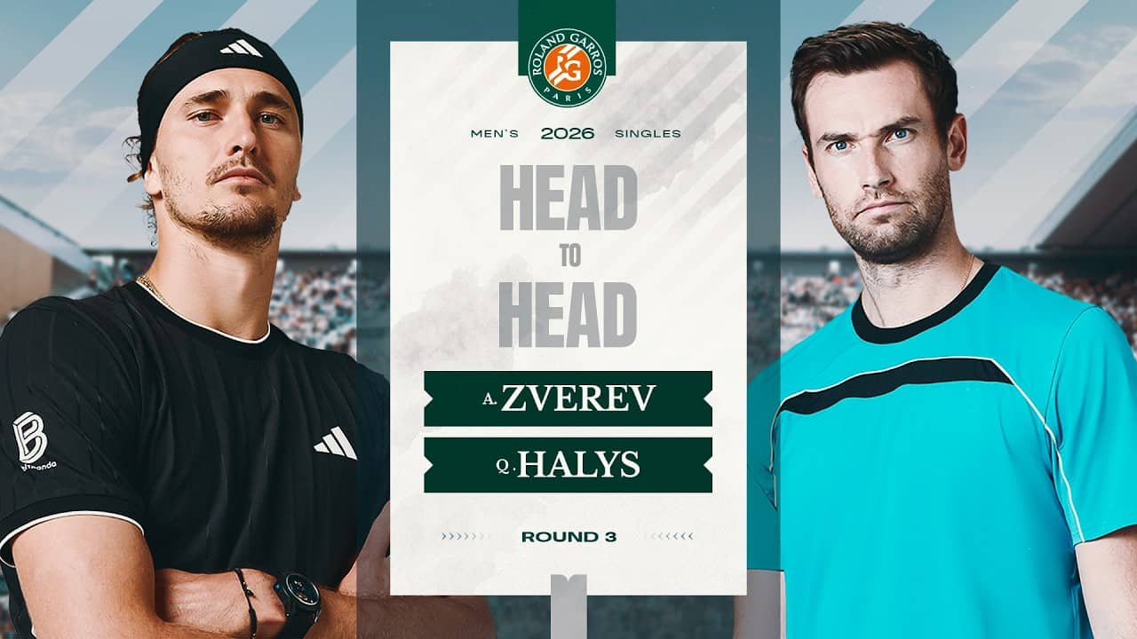 Zverev vs Halys Round 3 Head to Head | Roland-Garros 2026