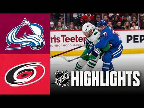 Avalanche vs. Hurricanes | NHL Highlights | January 03, 2026