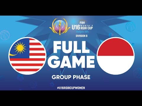 LIVE - Malaysia v Indonesia | FIBA U16 Women's Asia Cup 2025 - Division B | Group Phase