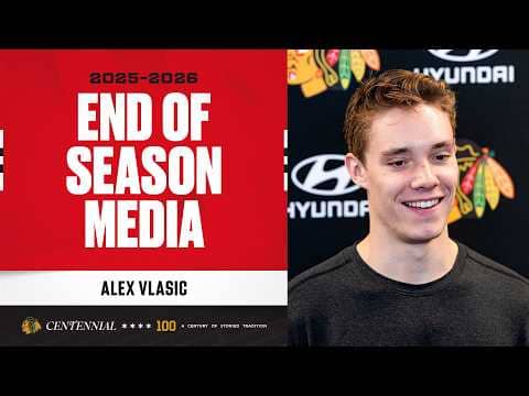 Alex Vlasic END OF SEASON media 🎙️ | Chicago Blackhawks