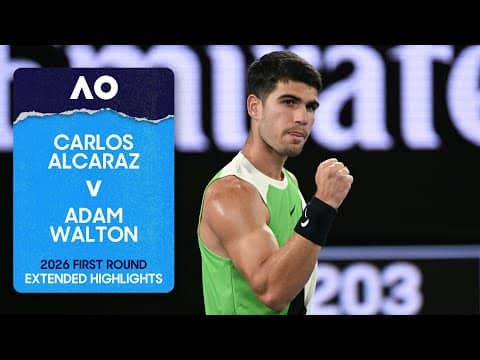 Carlos Alcaraz v Adam Walton Extended Highlights | Australian Open 2026 First Round