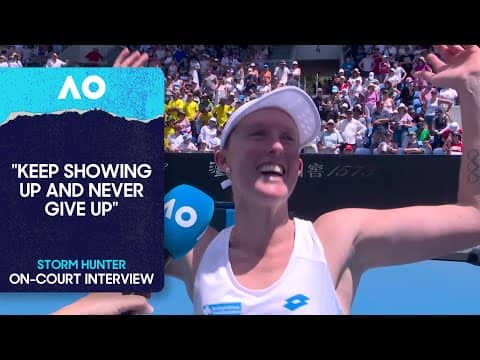 Storm Hunter On-Court Interview | Australian Open 2026 First Round