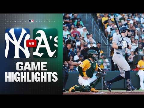 Yankees vs. A's Game Highlights (5/30/26) | MLB Highlights