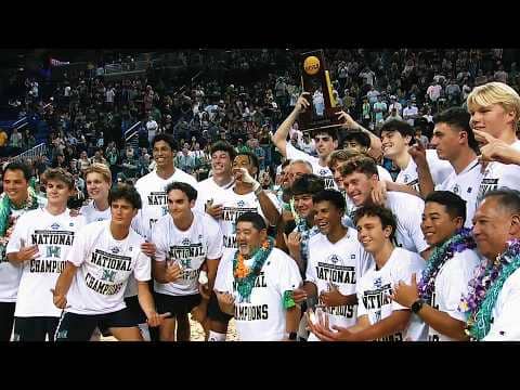 Final point, celebration from Hawaii's 3rd NCAA men's volleyball championship in 6 years