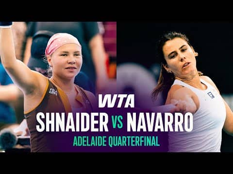 Diana Shnaider vs. Emma Navarro | 2026 Adelaide Quarterfinal | WTA Match Highlights