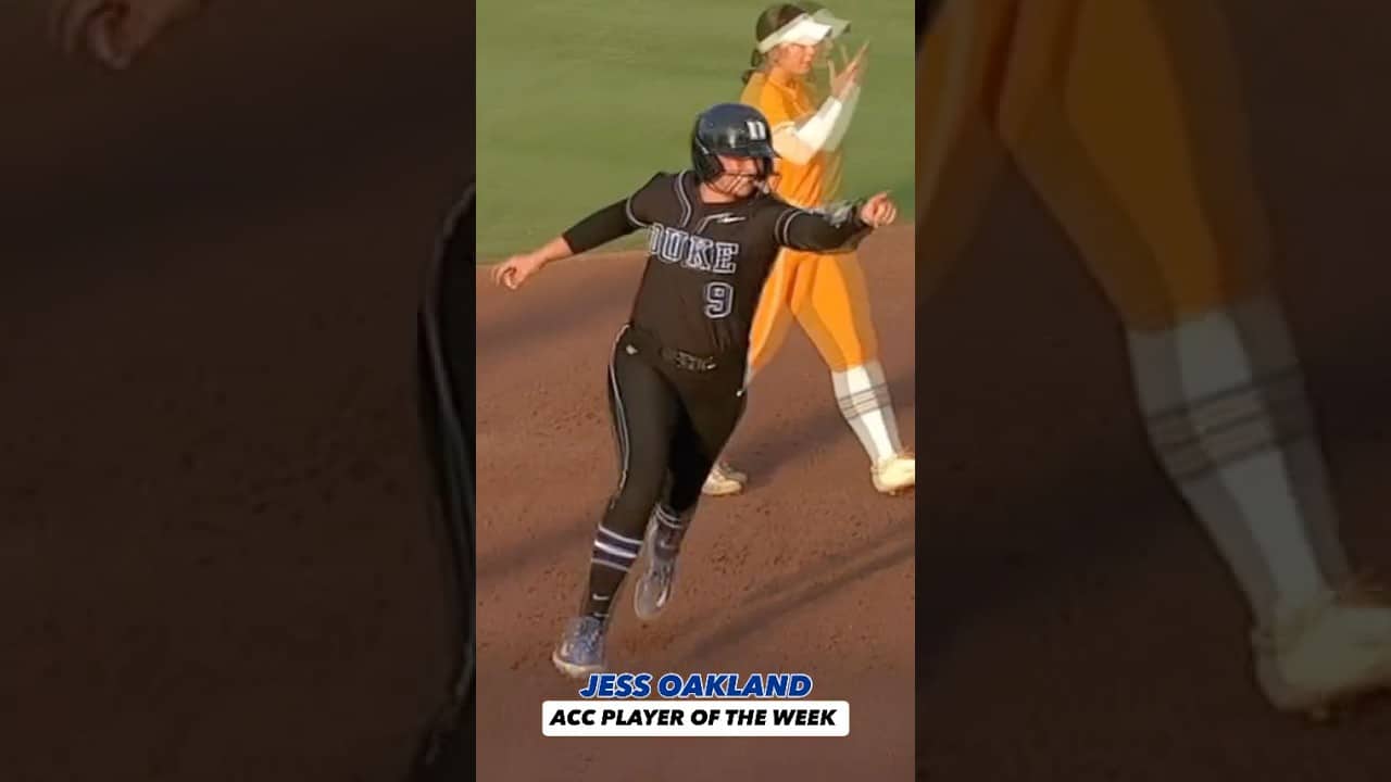 Your ACC Player of the Week, Jess Oakland 😈 #duke #ncaasoftball #softball #collegesoftball #sports