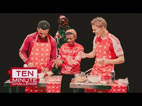FESTIVE CHEESECAKE 🎄🍰 | Timber & Odegaard compete in the kitchen | 10 minute challenge