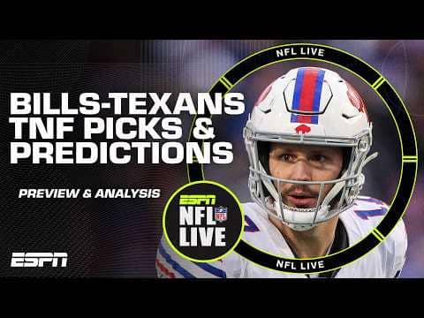 PREDICTIONS for Bills-Texans on TNF 🏈 Can Bills STEP IT UP vs. dominant Texans' defense? | NFL Live