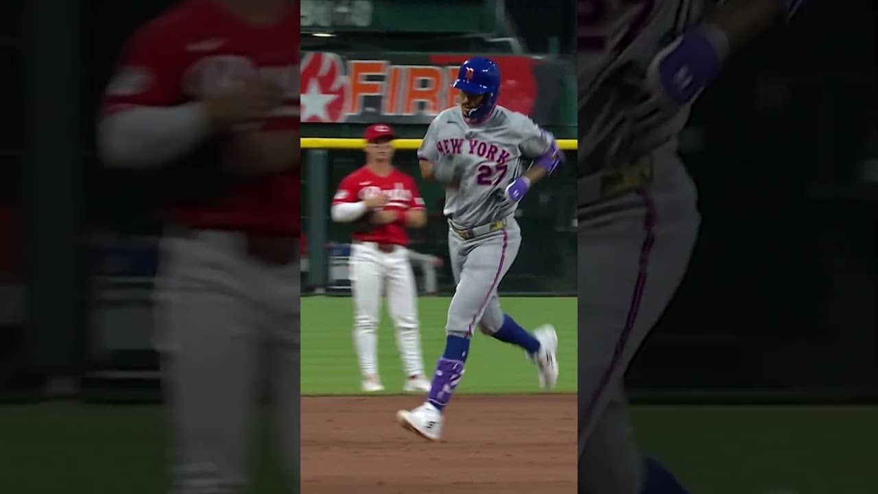 Mark Vientos puts one into the seats 💪 #mlb #baseball #mets #sports #highlights #homerun