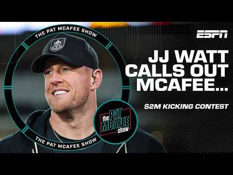 JJ Watt tells Pat McAfee to SLOW DOWN his kicking contest 🤣 'THAT WAS $2M!' | The Pat McAfee Show