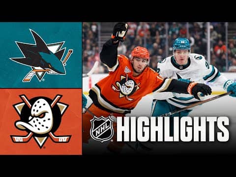 Sharks vs. Ducks | NHL Highlights | December 29, 2025