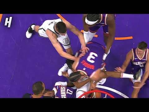 Egor Dёmin shoved Dillon Brooks 😳 Nets & Suns WENT AT IT