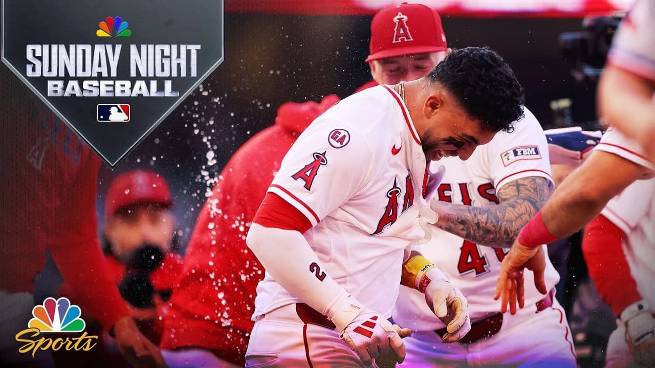 Angels gain 'momentum' after sweeping Rangers with walk-off win | Sunday Night Baseball | MLB on NBC