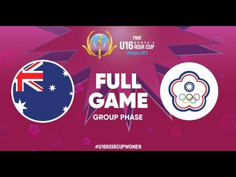 LIVE - Australia v Chinese Taipei | FIBA U16 Women's Asia Cup 2025 - Division A