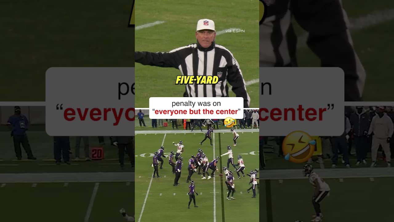 Whole Ravens offense got in trouble but the center 😅