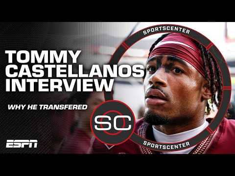 'LET'S WORK' 😮‍💨 Tommy Castellanos talks matchup with Virginia & more 🎥 | SportsCenter