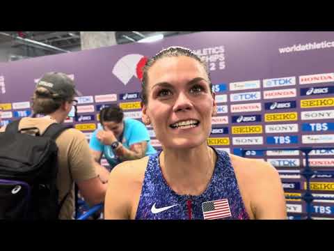 Josette Andrews after finishing 6th in 5000m at 2025 Worlds