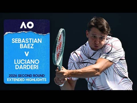 Sebastian Baez v Luciano Darderi Extended Highlights | Australian Open 2026 Second Round