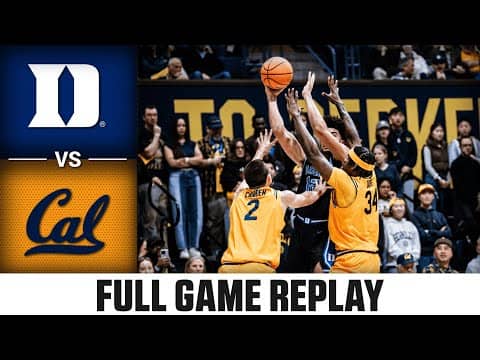Duke vs. Cal Full Game Replay | 2025-26 ACC Men's Basketball