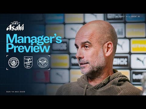 MANAGERS PREVIEW | Pep provides Doku injury update | Man City v Brentford | Carabao Cup