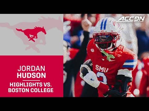 SMU WR Jordan Hudson Highlights vs. Boston College