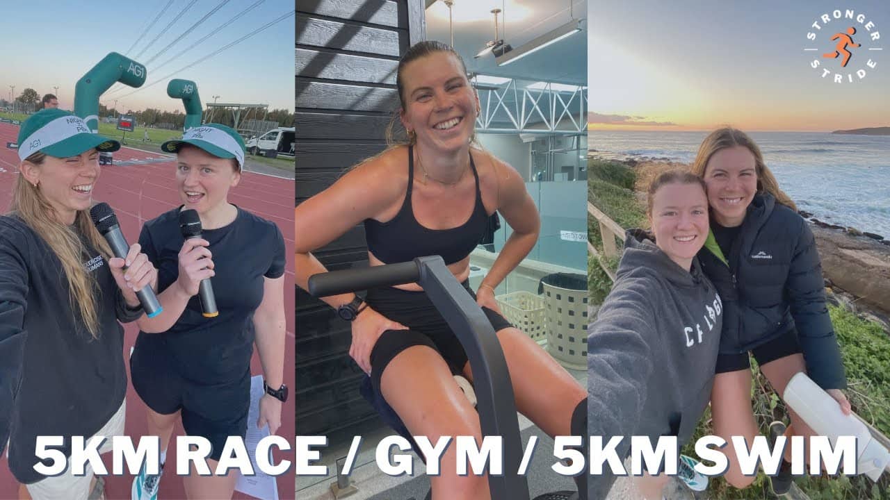 On the mic at a 5km track race + longest swim ever! | Weekend Vlog