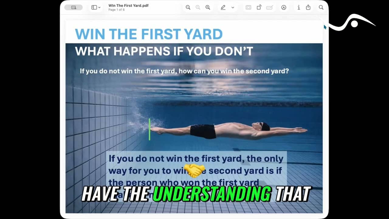 Win the FIRST Yard: The Secret to Elite Swimming! #shorts