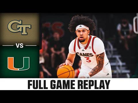 Georgia Tech vs. Miami Full Game Replay | 2025-26 ACC Men's Basketball