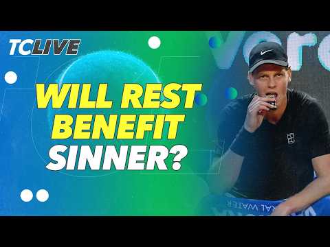 Sinner-Medvedev Semifinal SUSPENDED to Saturday Due to Rain | TC Live