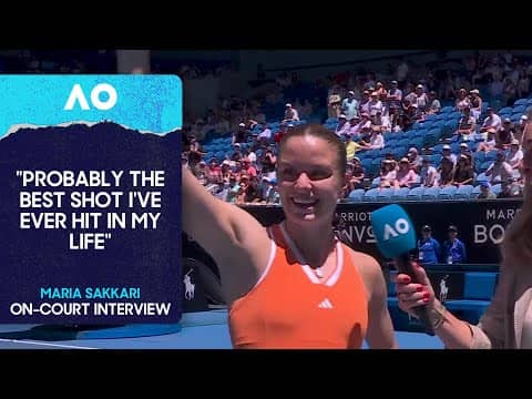Maria Sakkari On-Court Interview | Australian Open 2026 First Round