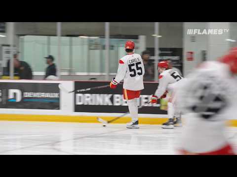 Carson Carels mic'd up for the Snow Cup | Calgary Flames Development Camp