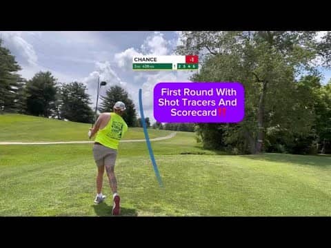 Nine holes at Bays Mountain Golf Club with scorecard and tracers.