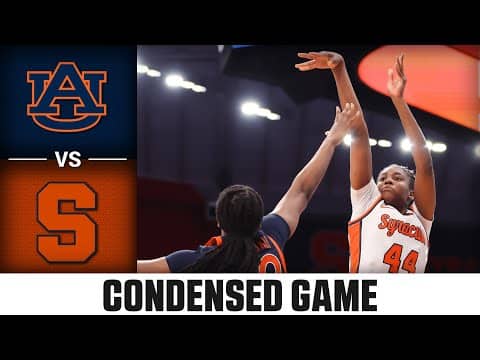 Auburn vs. Syracuse Condensed Game | 2025-26 ACC Women's Basketball