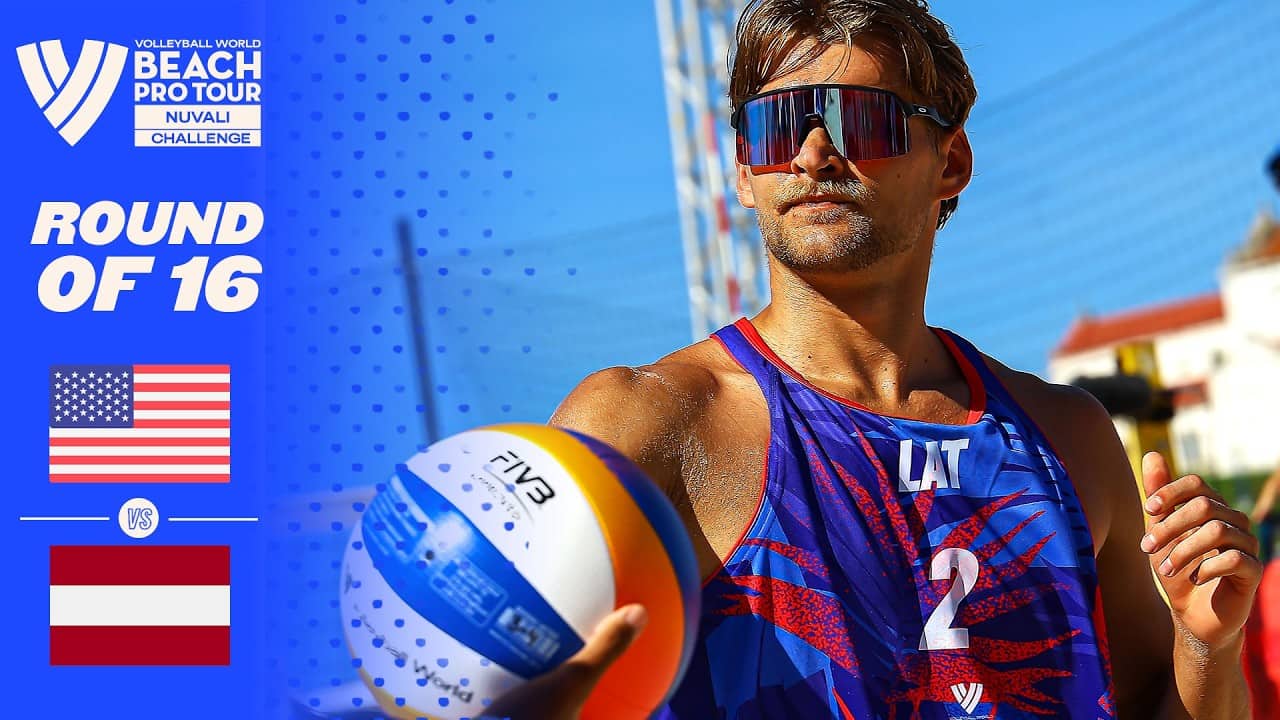 Crabb Tr./Budinger vs. Bedritis/Rinkevics - Round of 16 Highlights | Nuvali 2026 #BeachProTour