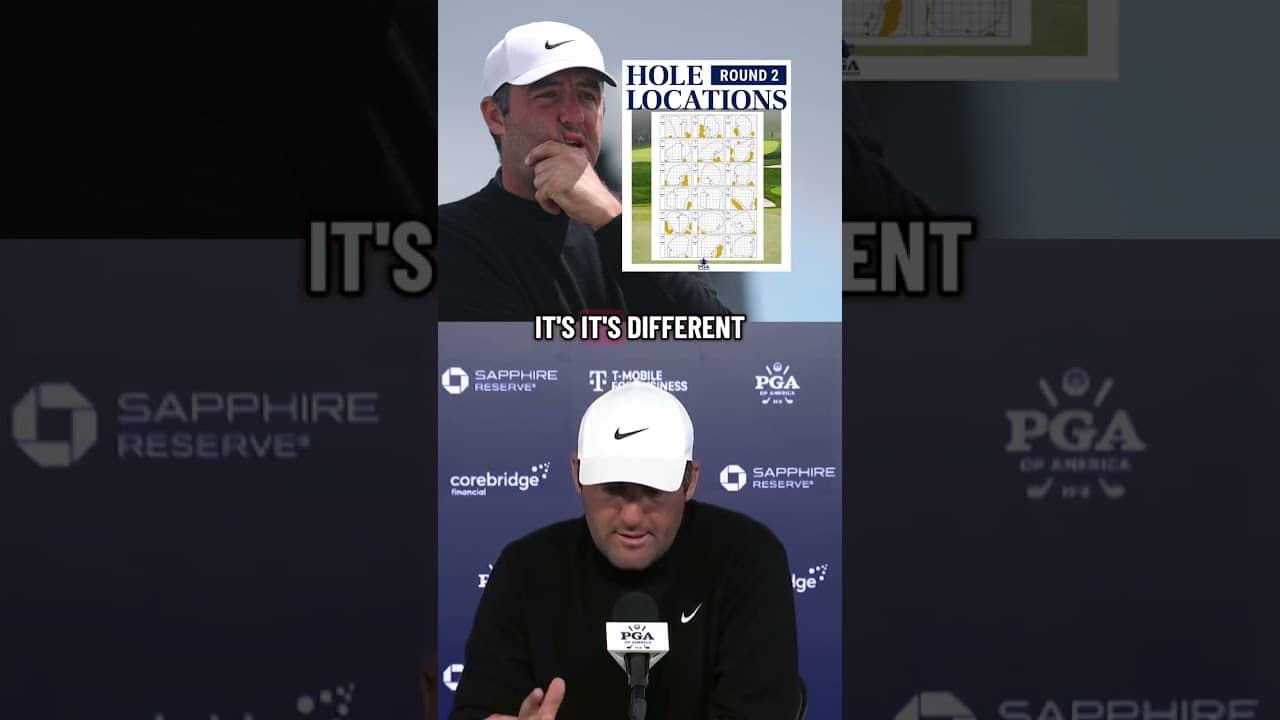 Scottie Scheffler discussed the tough conditions at the PGA Championship (via @PGATOUR/TT)