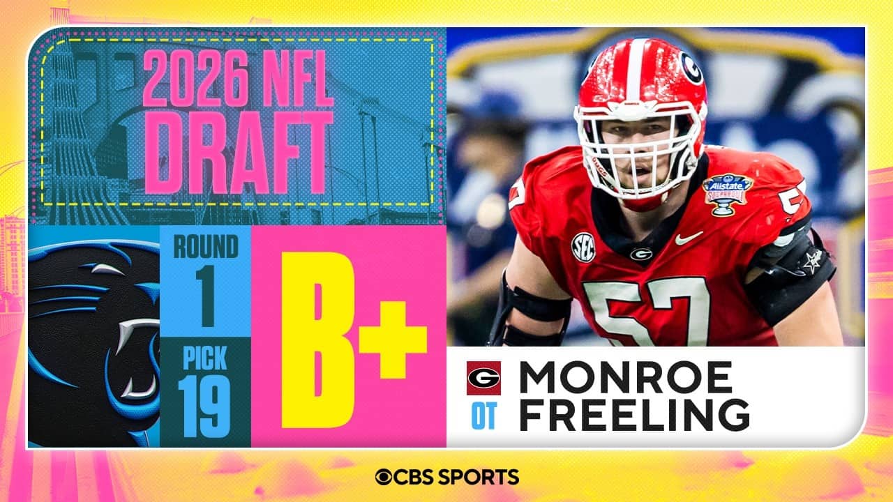 Panthers select Monroe Freeling No. 19 overall | 2026 NFL Draft Grades & Reaction