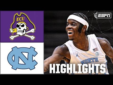East Carolina Pirates vs. North Carolina Tar Heels | Full Game Highlights | ESPN College Basketball