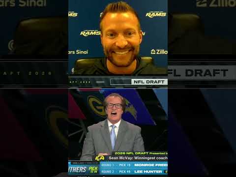 Looking ahead to the 2045 NFL draft with Sean McVay 😆