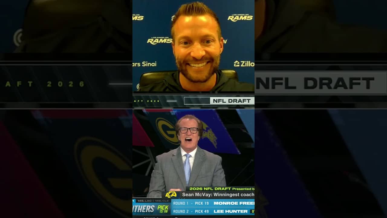 Looking ahead to the 2045 NFL draft with Sean McVay 😆