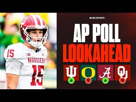 College Football Week 8 AP Top 25 LOOK AHEAD: Will Indiana take Oregon’s Top-3 spot?